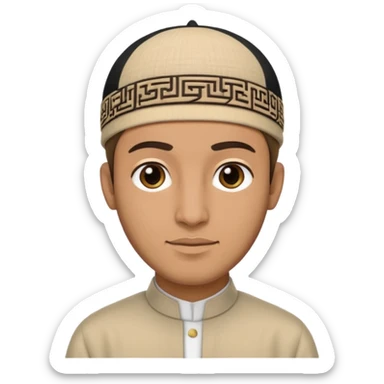 a muslim man sticker
