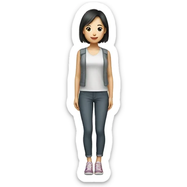 asian girl in hong kong  sticker