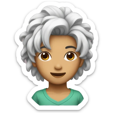 japonês com cabelo preto topete sticker