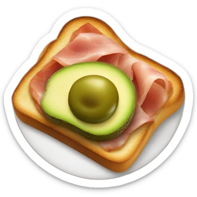Avocado iberic ham toast sticker