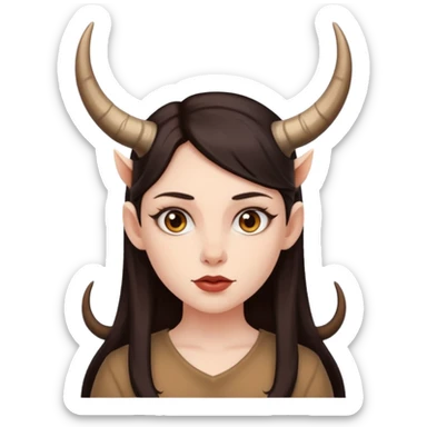 diablita con cachos sticker