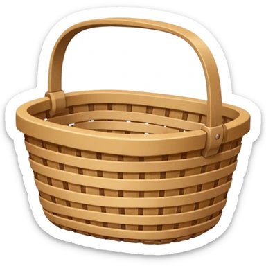 empty wicker basket sticker
