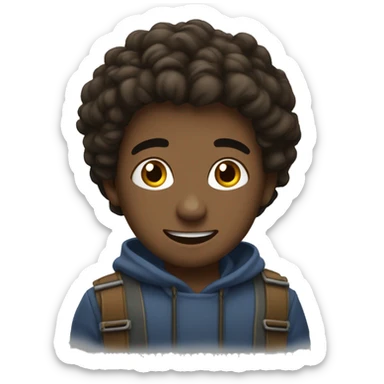 Мальчик на ковре sticker