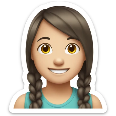 Girl with Down syndrome  sticker