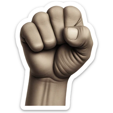 angry face with fist sticker