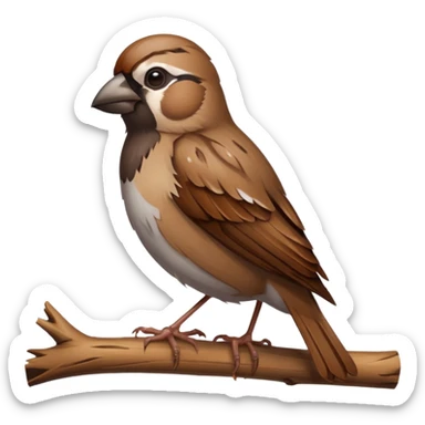 Sparrow father died and the sparrow is crying sticker