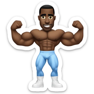 Body builder p diddy showing his muscles sticker