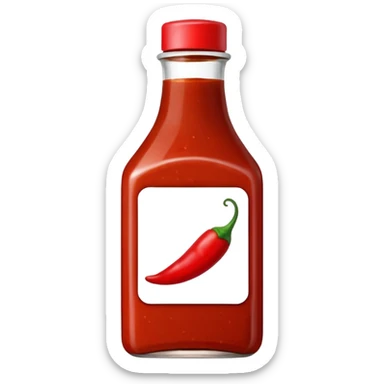 chilli bean sauce in a wide square bottle sticker