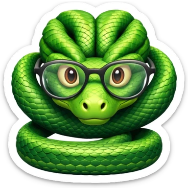 Snake with glasses  sticker
