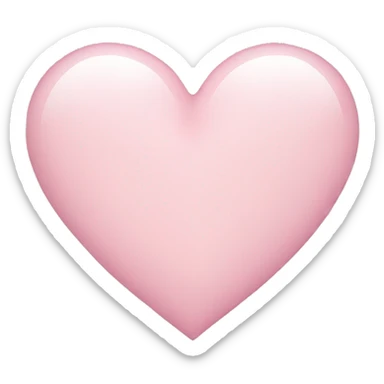 light pink heart  sticker