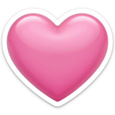 A pink heart design by ribon sticker