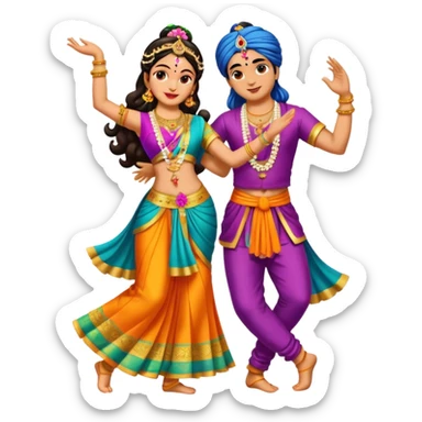 Radha krishna raas sticker