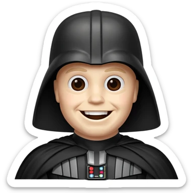 Darth Vader emoji celebrates happy  sticker