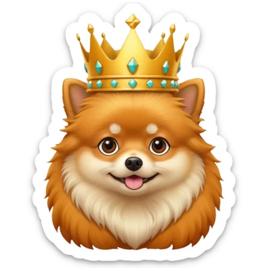 lulu pomeranian crown sticker