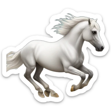 caballos corriendo en la playa sticker