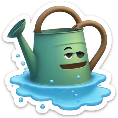 water from a watering can sticker