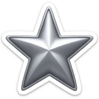 Silver star sticker