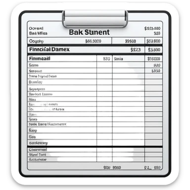 Upload bank statement sticker