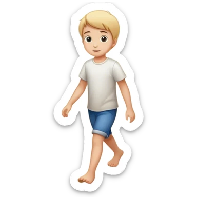 inner child footsteps on sand with other bigger footsteps beside sticker