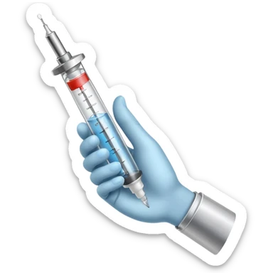 Syringe in fist sticker