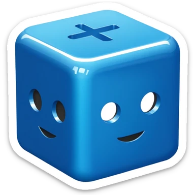 blue Roblox logo sticker