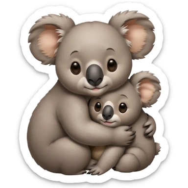  Realistic Mama koala hugging baby koala sticker