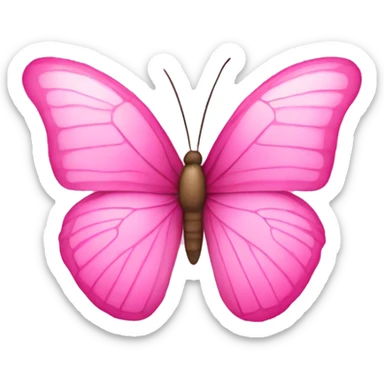 Pink butterfly  sticker
