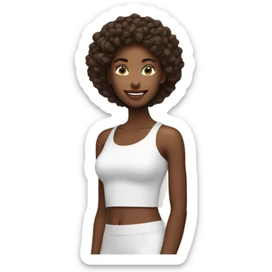 clean natural healthy fit skincare girl sticker