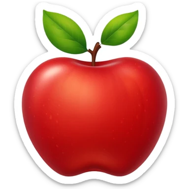a red apple sticker