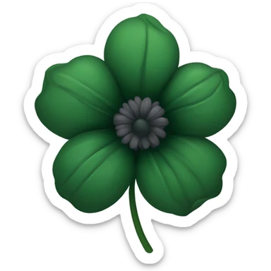 Dark green flower sticker