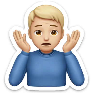 An emoji with hands on their neck and squeezing they looked stressed sticker