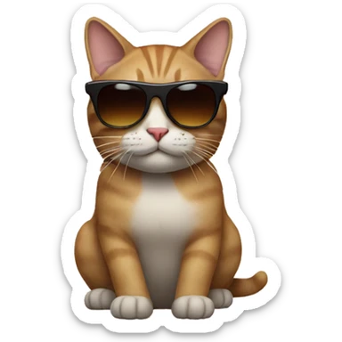Cat with sunglasses sticker
