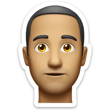 normal emoji but his face is round anhis eyes are yellow sticker