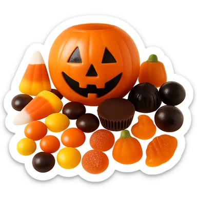 Halloween candy, remove background sticker