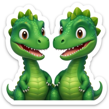 Dinosaur in love sticker