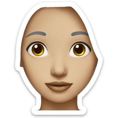 a beautiful woman with white hear sticker