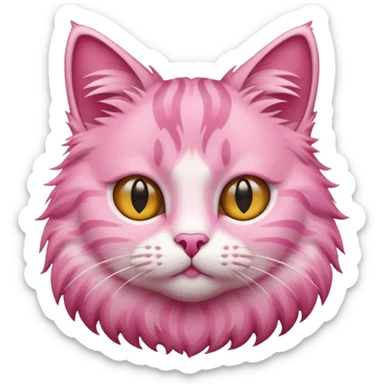 pink cat sticker