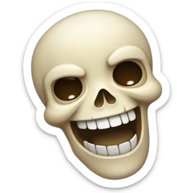 Skull laugh tears sticker