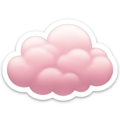 pastel pink cloud sticker