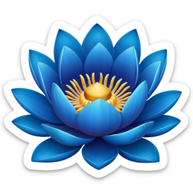 Blue lotus sticker