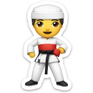 Crear un  emoj donde la imagen seaun dobook de taekwondo 🥋  sticker