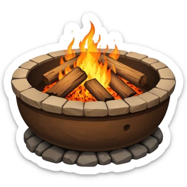 Fire pit sticker