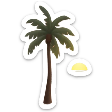 A beach with a sunset  sticker