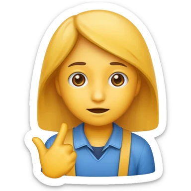 An emoji where the students needs help sticker