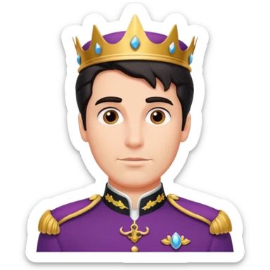 old adult prince eric with prince uniform sticker