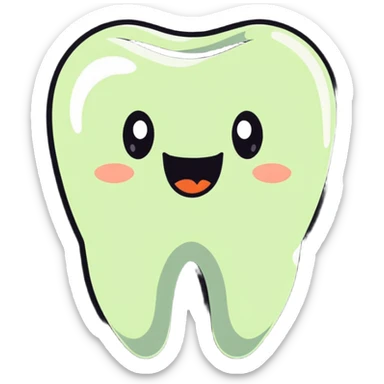 simple tooth sticker