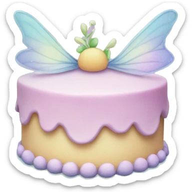 Fairy pastel cake sticker