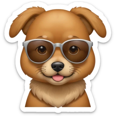 Dog wearing sun glasses sticker