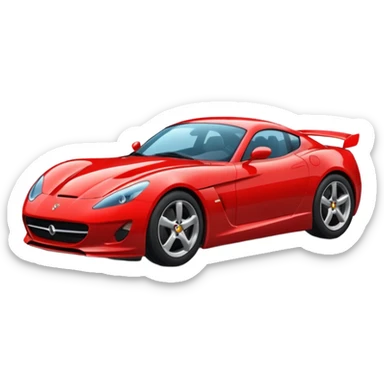 red sports car sticker