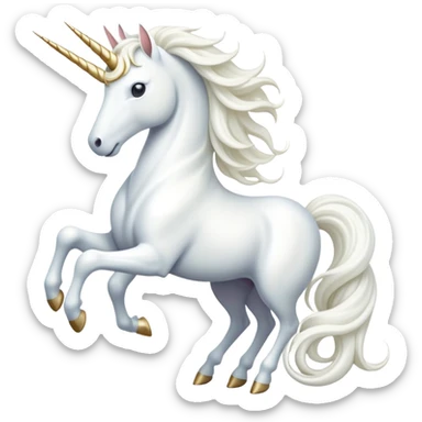 cinematic-beautiful-white-unicorn-emoji,-poised-and-regal,-with-a-slender,-ethereal-form-draped-in-a-pristine-white-color,-a-flowing-mane-and-tail,-and-a-white,-spiraled-horn-that-radiates-pure-light,-simplified-yet-sharp-and-majestic sticker